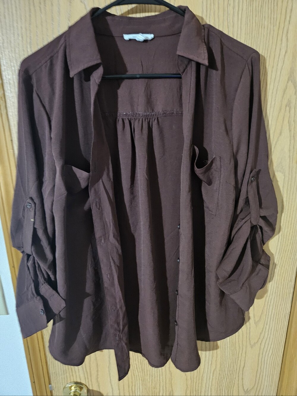 Maurices Women's Brown Button-Down Shirt